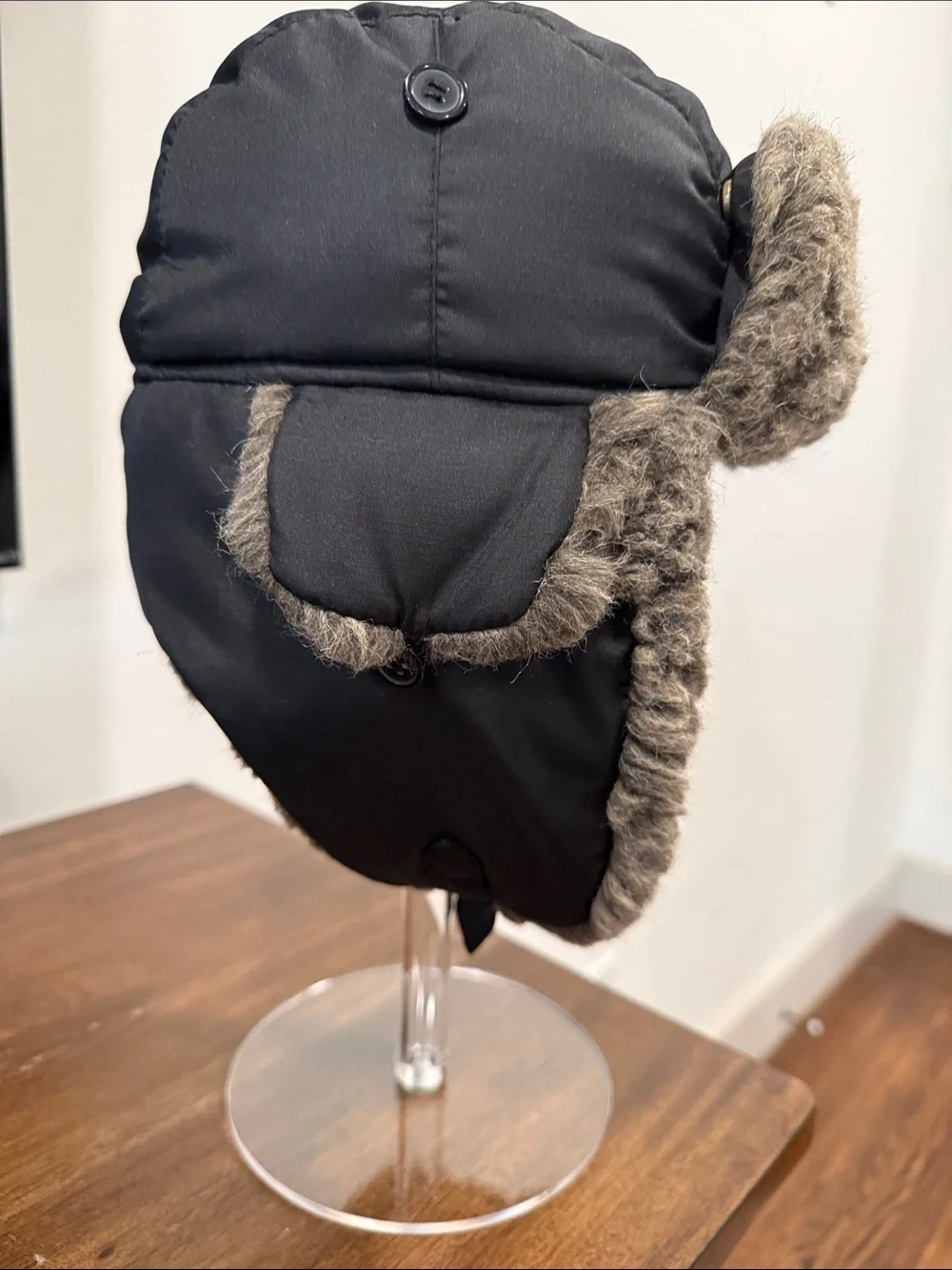 Eddie Bauer Kids Faux-Shearling Trapper Hat Black Size S/M
